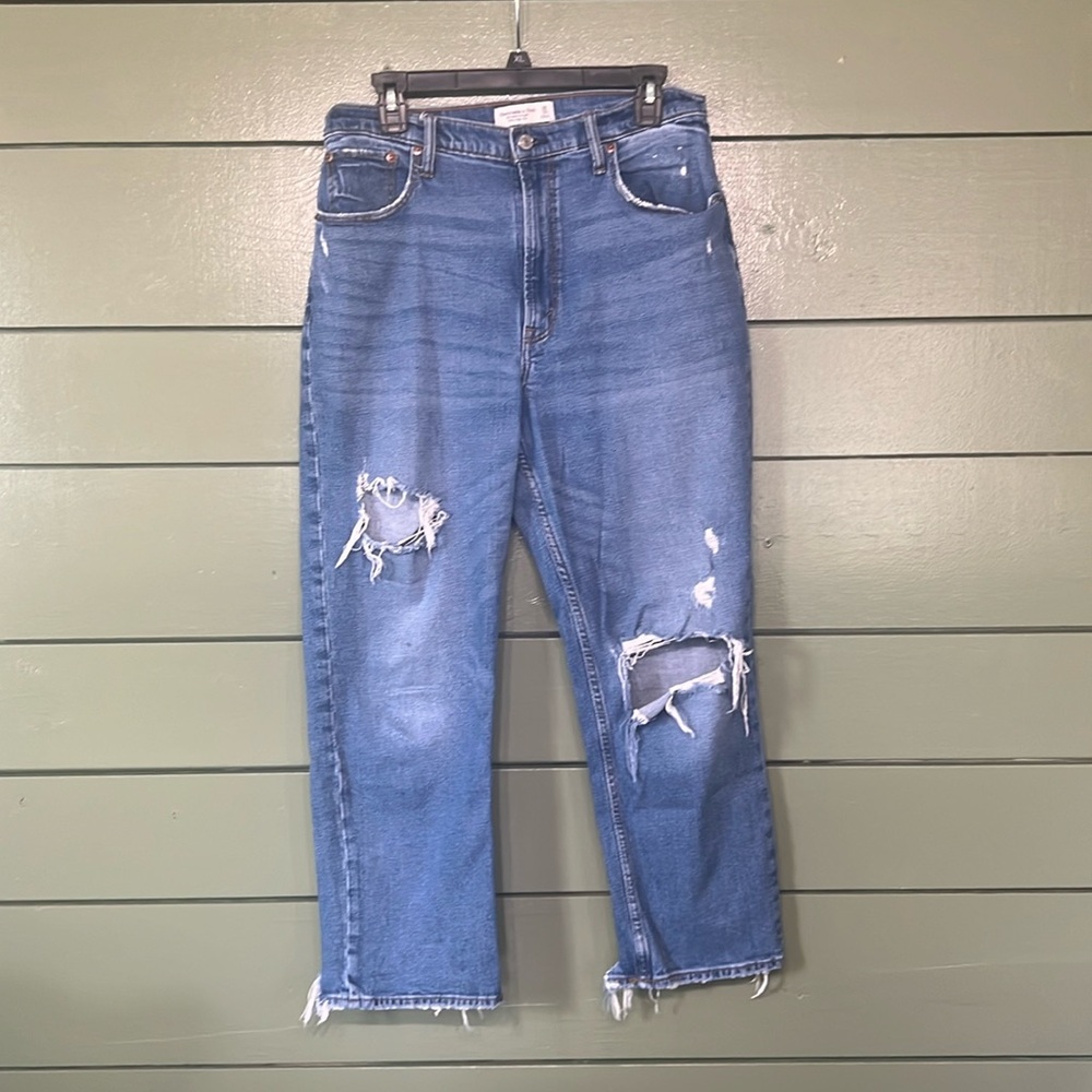 Abercrombie Curve Love Ankle Straight Ultra High Rise 30/10 regular